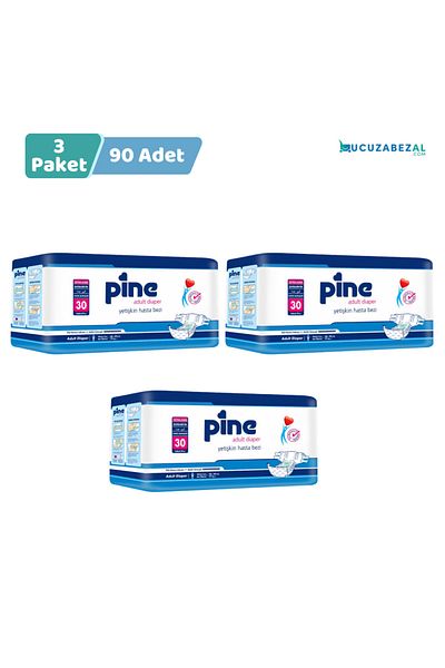 Pine Xl 30 Pack 3 Pack Patient Diapers with Waistband