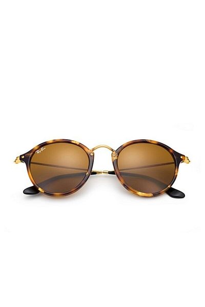 Ray-Ban نظارة شمسية راي بان للجنسين - Rb 2447 - مقاس العدسة: 49 مم - لون بني هافانا منقط