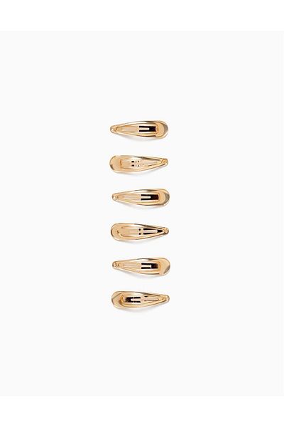 Ziddy 6-Pack Hair Clips for Babies and Girls, Gold