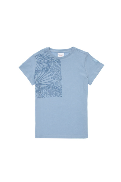 U.S. Polo Assn. Erkek Çocuk Mavi Bisiklet Yaka Tişört 50307172-VR036