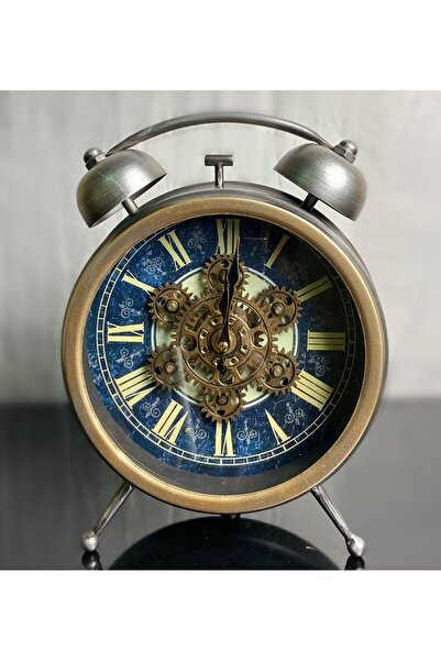 MİSALON DEKORATİF ÇALAR SAAT GÖRÜNÜMLÜ ÇARKLI MASA SAATİ