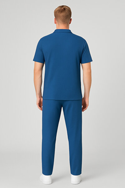 Altamira Ανδρικό σετ φόρμας βενζίνης μπλε μισό φερμουάρ Ottoman