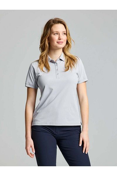 Slam Γυναικείο μπλουζάκι πόλο σε γκρι Ws Tech Pique Polo Ss A 908003 s01-w04
