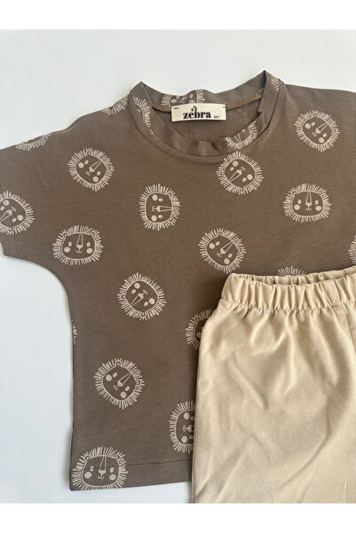 Zebra 100% Cotton Fine Combed Lion Pattern Bottom Top Set