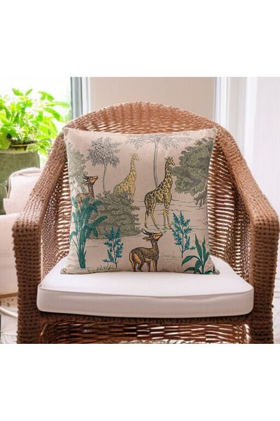 ASDİVA Tropical Animal Pattern Decorative Throw Pillow Cover 43X43