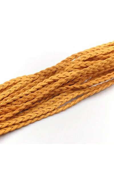 OZN AKSESUAR Suede Leather Braided Rope, 6mm, DIY Handmade Bracelet, Necklace Rope Decorative Cord (3 Meters)
