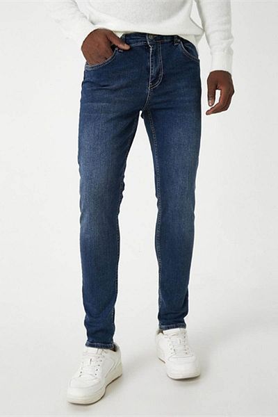Koton Ανδρικό Skinny Jean Παντελόνι Micheal Medium Indigo 5sam40048ıd