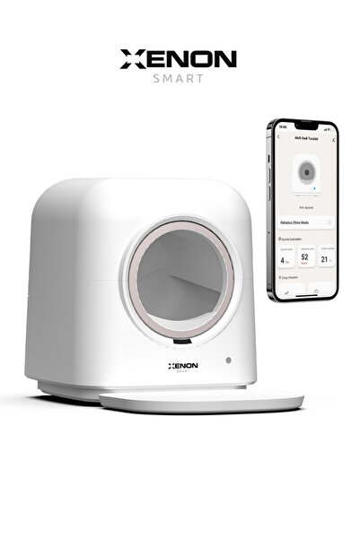 Xenon Smart Akıllı Otomatik Kedi Tuvaleti 60 Lt Koku, Uv Sterilizasyonu App Cat Cleaner X8620