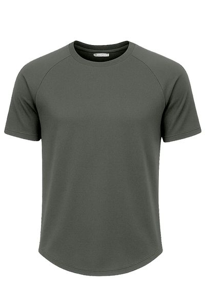 GHASSY CO. Ghassy Co. Ανδρικό μπλουζάκι Raglan Oval Cut 100% βαμβακερό μαλακό με υφή Crew Neck