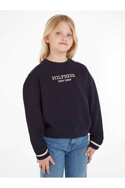 Tommy Hilfiger Girls Blue Heavy weight Sweatshirt