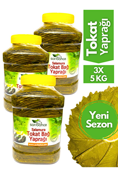 Sarıbahçe Tokat Yaprağı 5 Kg - 3'lü Paket Yeni Sezon Hakiki Erbaa Yaprağı