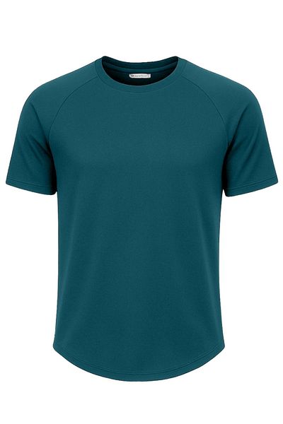 GHASSY CO. Ghassy Co. Ανδρικό μπλουζάκι Raglan Oval Cut 100% βαμβακερό μαλακό με υφή Crew Neck