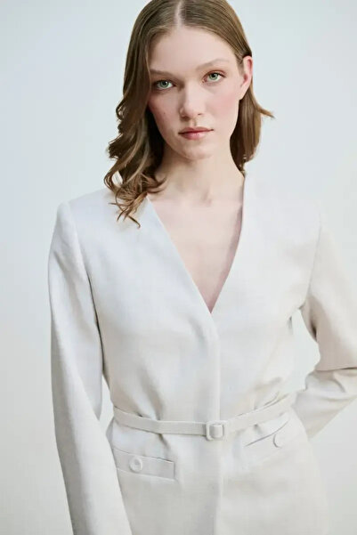 Gusto Gray Camera V-Neck Jacket