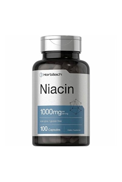 Horbaach Niacin 1000 Mg 100 Capsules - Vitamin B3 Supplement