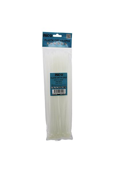 andela 100Pcs White 3.6X300Mm Plastic Cirt Clamp (5057)