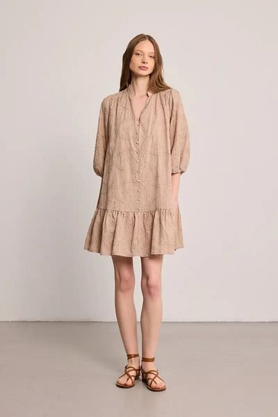 Gusto Φόρεμα Casual Cut Brode - Μπεζ