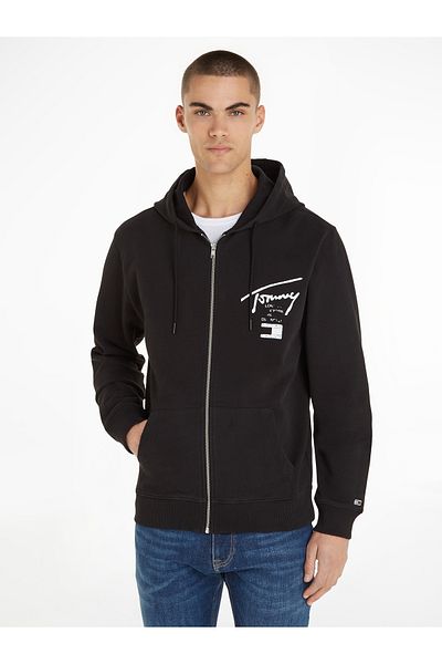 Tommy Hilfiger Tommy Hilfiger Mens Black Zip Through Hoodie