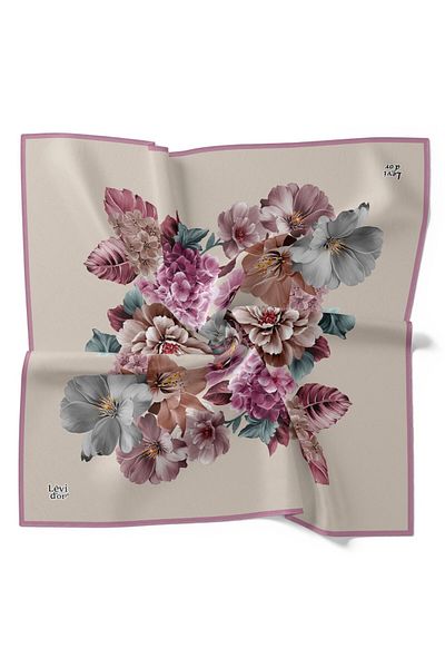 Levidor Flower Garden Pattern Sparkling Crystal Scarf