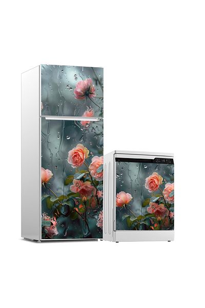 Tilki Dünyası Refrigerator and Dishwasher Set Sticker 0397