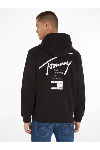 Tommy Hilfiger Tommy Hilfiger Mens Black Zip Through Hoodie