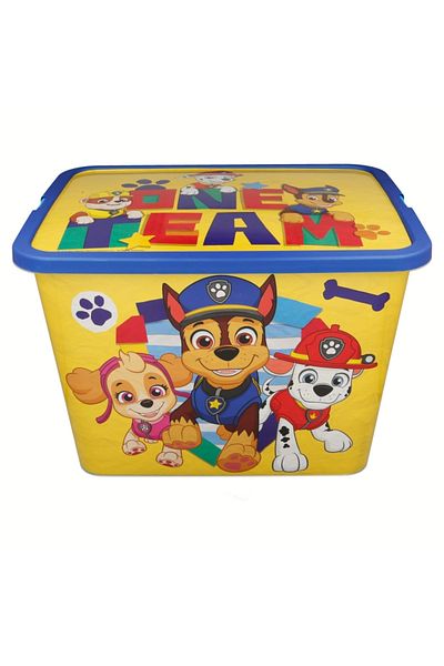 PAW PATROL Plastic storage box with lid, 23 L, multicolor, 40x27x29 cm, Paw Patrol