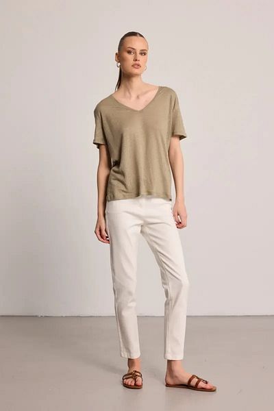 Gusto Tricou de in cu decolteu in V - Verde