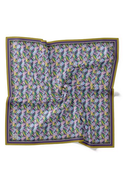 Levidor Eșarfă cu cristale strălucitoare cu model geometric în zig-zag