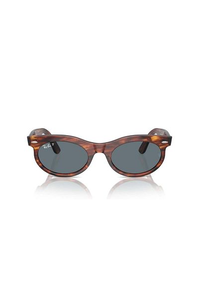 Ray-Ban Ray Ban Unisex Oval Wayfarer Oval Sunglasses- Rb 2242 - Lense Size:50mm - Striped Havana