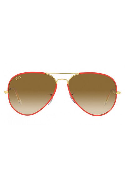 Ray-Ban Ray Ban Unisex Pilot Sunglasses- Rb 3025jm - Lense Size:58mm - Violet On Legend Gold