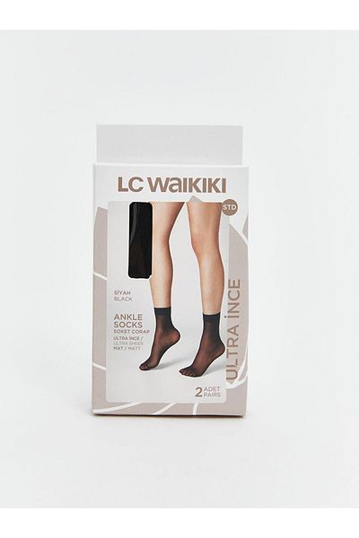 LC Waikiki Дамски матови чорапи до глезена LCW DREAM, комплект от 2 броя (S5)