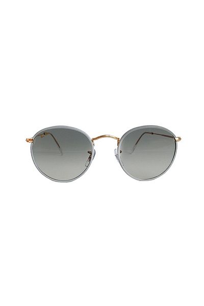 Ray-Ban Ray Ban Man Phantos Round Full Color Sunglasses- Rb 3447jm - Lense Size:50mm - Grey On Legend Gold