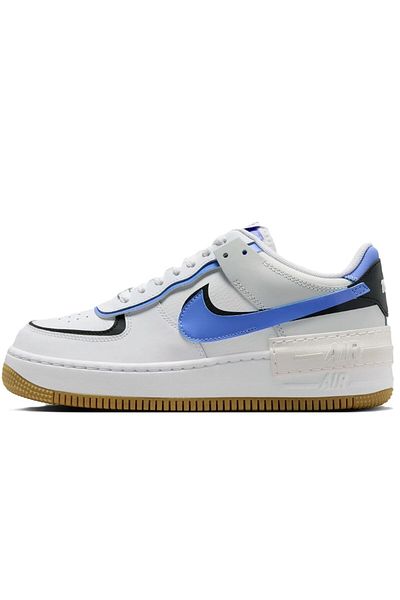 Nike Pantofi sport Air Force 1 Shadow, unisex, din piele naturală, alb, albastru
