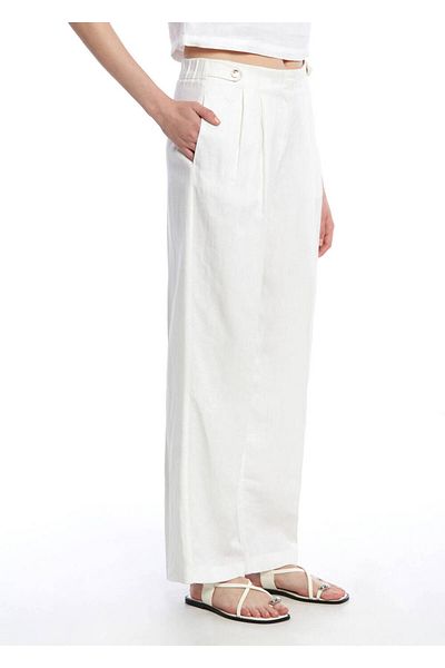 Knitss White Linen Trousers
