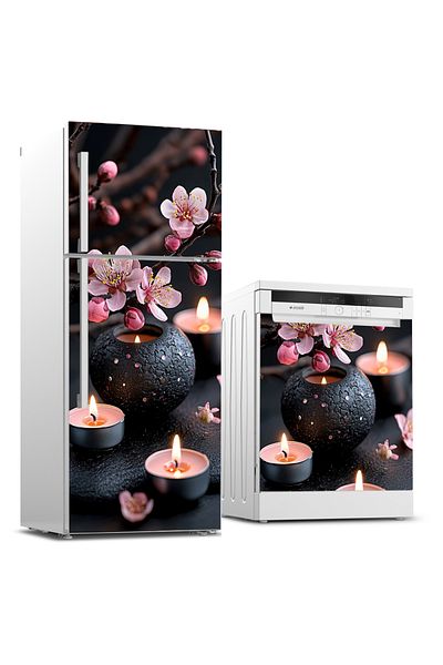 Tilki Dünyası Refrigerator and Dishwasher Set Sticker 0405