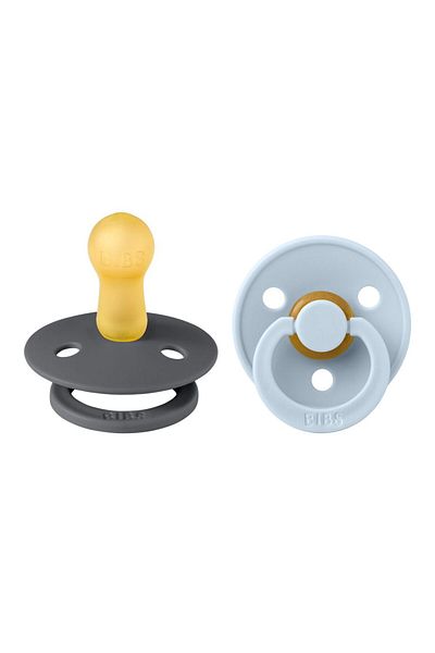 Bibs - Colour Size 2 Pacifiers - Pack Of 2 - Iron/baby Blue