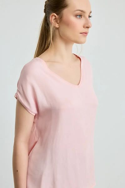 Gusto Tricou roz cu decolteu în V