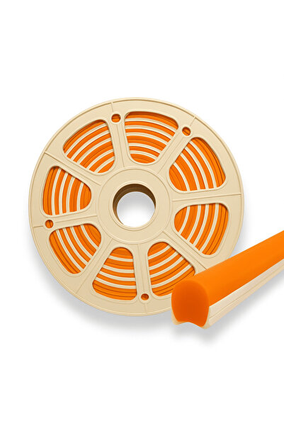 Ledarmy Turuncu 6mm İkinci Nesil Silikon Neon LED Şerit Kılıfı 5 Metre Difüzö...