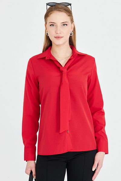 armonika Women's Red Tie Detailed Shirt Arm-25Y 001030