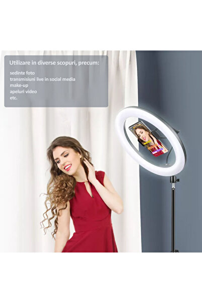 NEXTLY Κυκλικό φως LED με δακτύλιο, , Διάμετρος 30cm, 12 ίντσες, Θερμό/Ψυχρό/Ουδέτερο φως, 10 επίπεδα