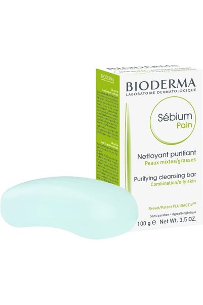 Bioderma Sebium Pain Purifying Cleansing Bar For Combination To Oily Skin, 100G