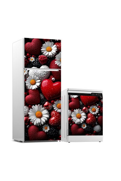 Tilki Dünyası Refrigerator and Dishwasher Set Sticker 0395