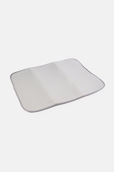 YOTO Draining 2 In 1 Dish Drying Mat, Grey