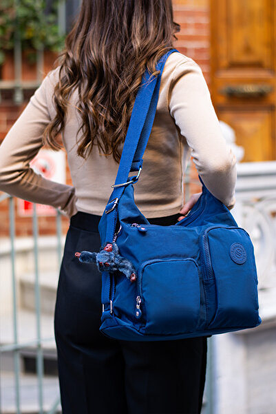 Sanmorris Kadın Bölmeli Suya Dayanıklı Krinkıl Kumaş Çapraz Askılı Omuz Ve Sı...