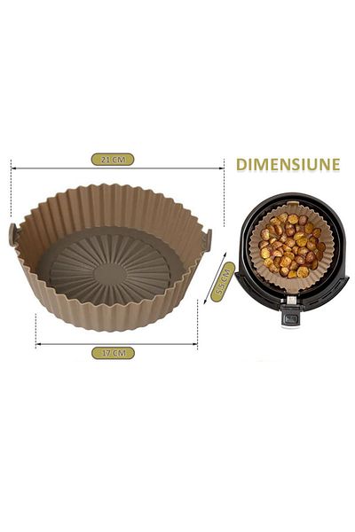 NEXTLY Forma Din Silicon Pentru Airfryer, Microunde, Cuptor, Tigai, Reutilizabila, Usor De Spalat