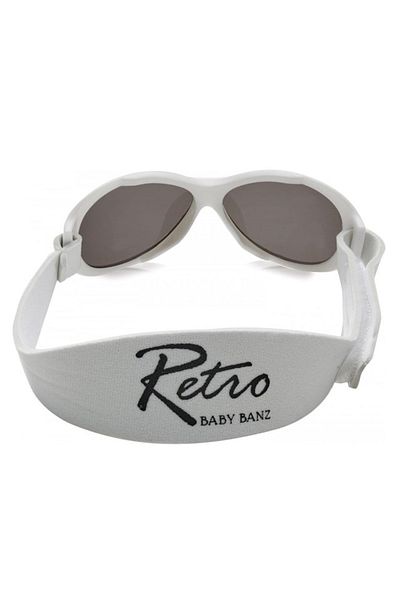 Banz Ochelari de soare pentru copii, 2-5 ani, retro, ovali, albi