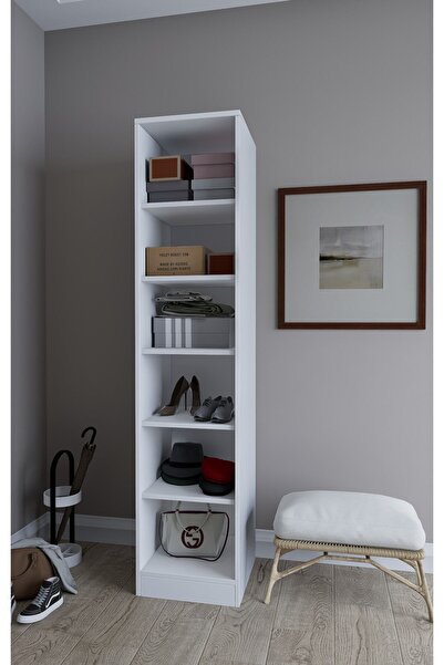 midoser Lucas Tek Kapılı 6 Raflı Çok Amaçlı Dolap