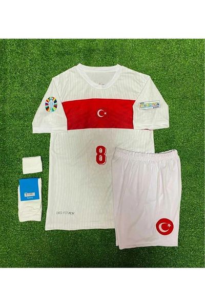BARBITOS Türkiye Arda Grins Number 8 New Season Children's Jersey Set of 4 Socks-Bracelet Gift Asf