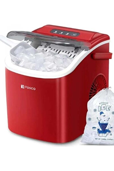 vosco Eko Set Üstü Buz Makinesi 12 Kg Kırmızı