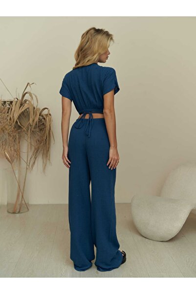 BOHEMAİ Phuket indigó muszlin terménykészlet