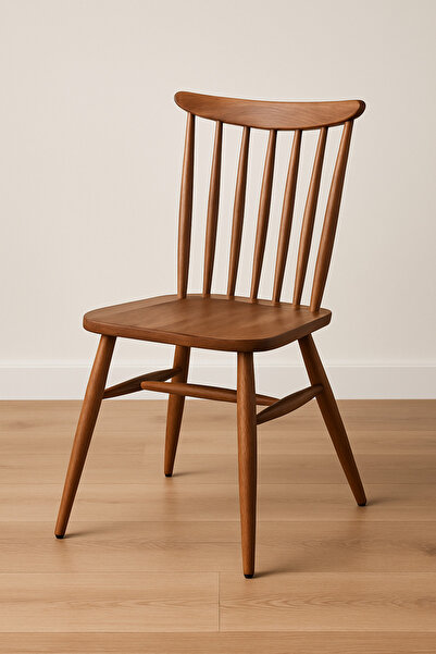 Evim Hizmet Ahşap Kırlangıç Ceviz Sandalye - Adrese Güvenli ve Montajlı Teslimat